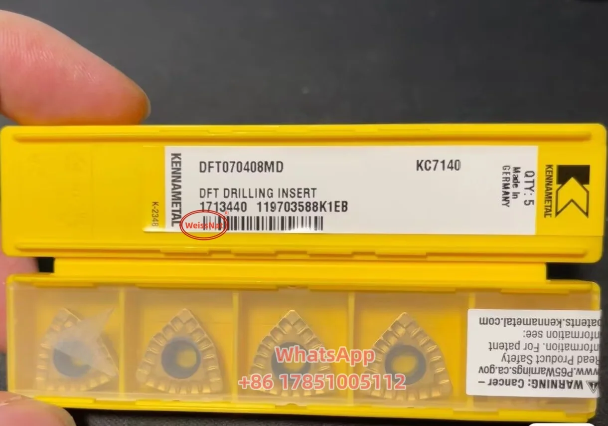 Kennametal DFT06T308MD KC7140 DFT06T308D39MD KC7140 Inserto in metallo duro