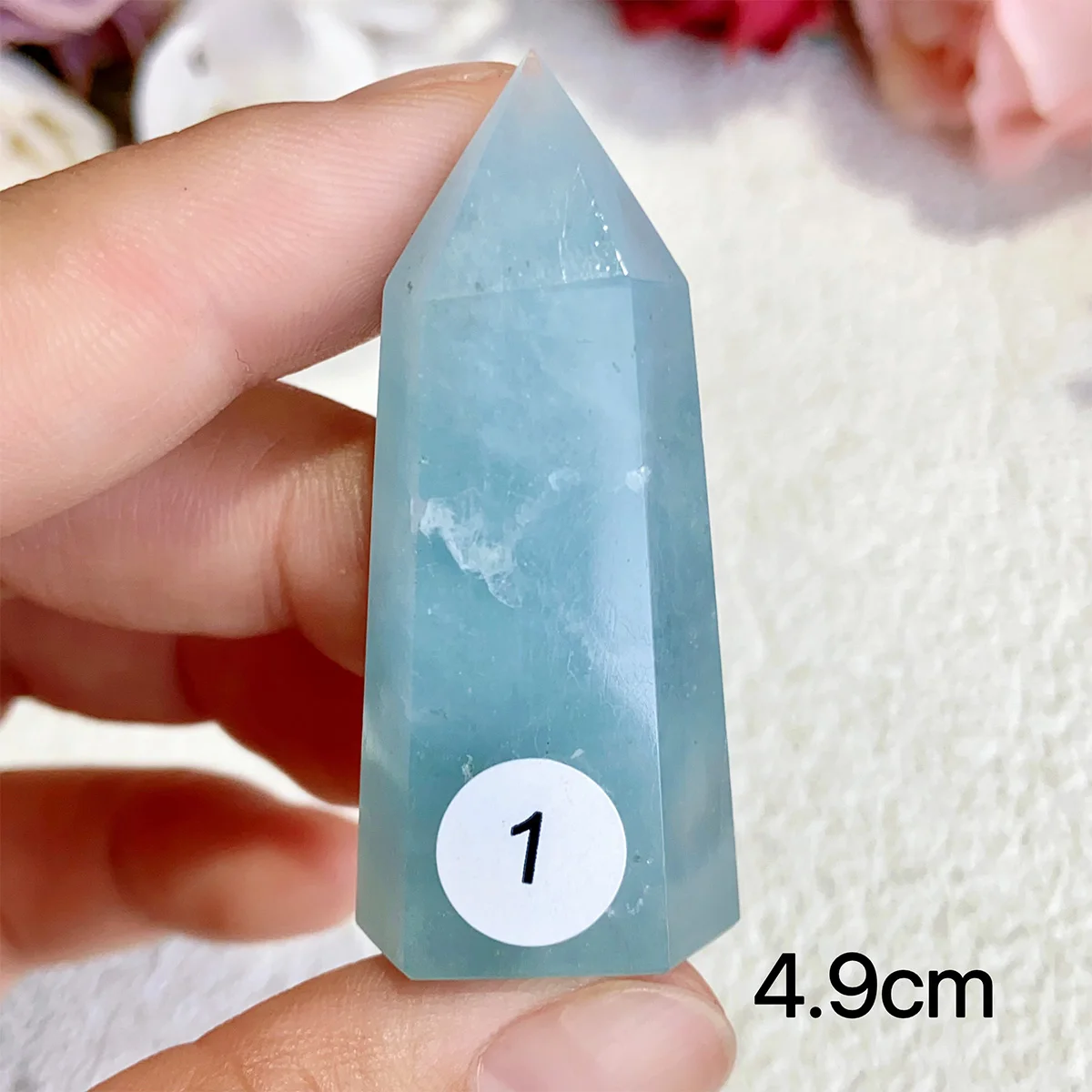 Natural Aquamarine Sapphire  Crystal Tower Exquisite Reiki Crystal Energy Sphere Home Decor Jewelry Gift