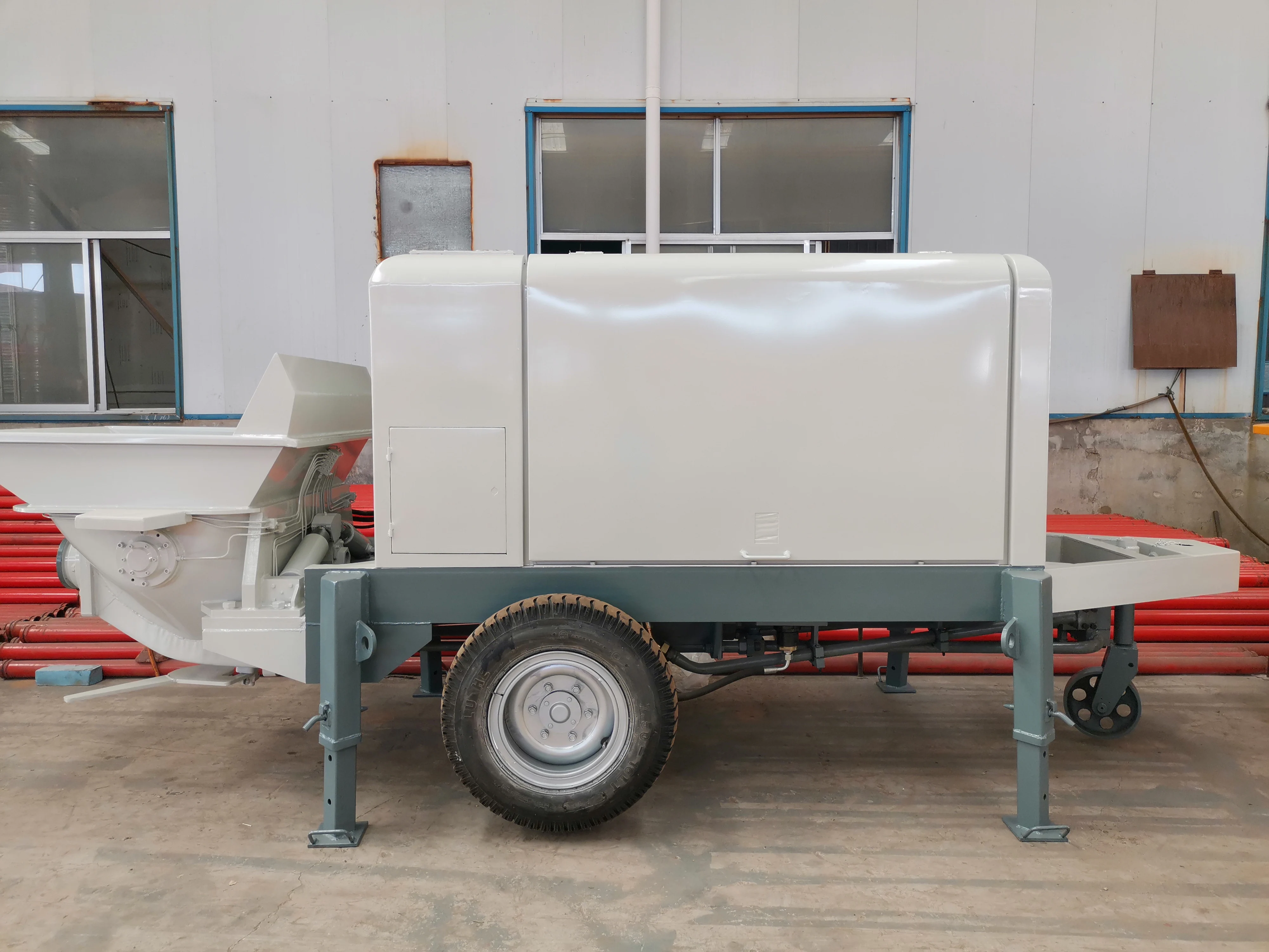 MINLE Factory Price 50m3/h Small Concrete Pump Electric Concrete Conveying Pump for Sale