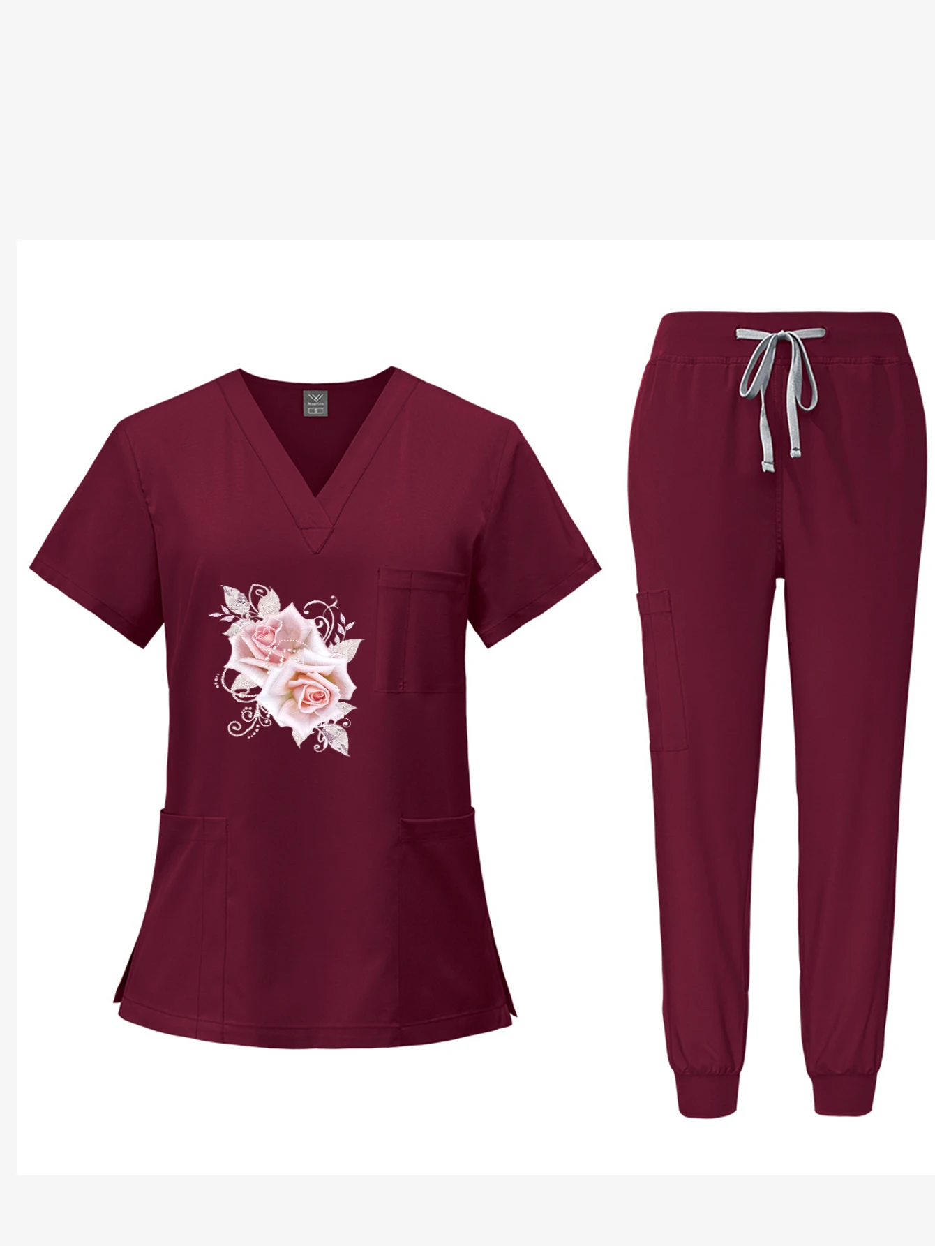 Uniforme de Trabalho Personalizado DIY com Estampa Exclusiva, Secagem Rápida, Unissex, Manga Curta, para Clínicas Veterinárias, Essencial para o Dia a Dia, para Enfermeiros e Profissionais de Saúde Animal