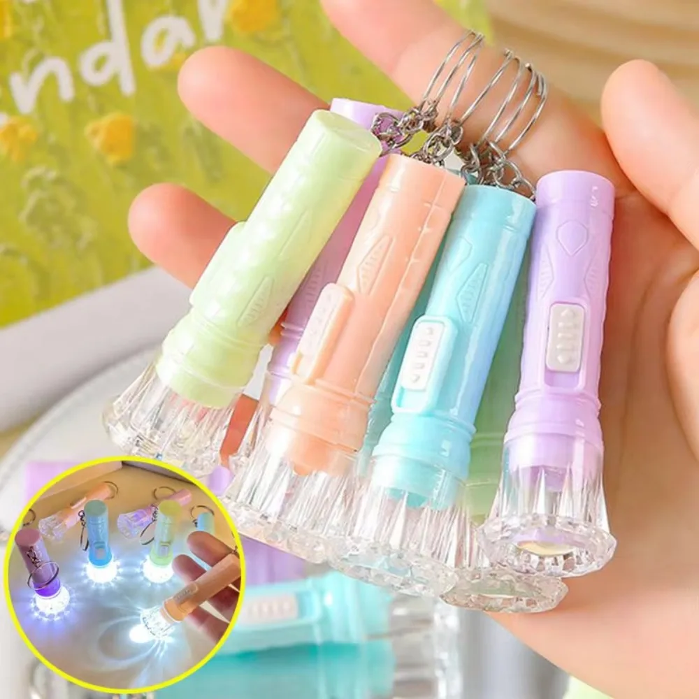 12pcs Portable Random Candy Color Mini Flashlight LED Light Glowing Flashlight Camping Flashlight Kids