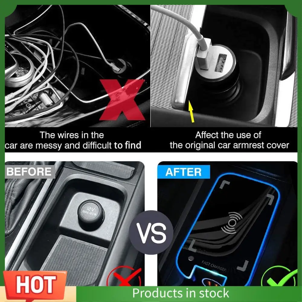 

AU63-15W Car For Qi Wireless Charger Charging Plate Phone Holder For Volvo XC90 S90 XC60 VC60 S60 V90