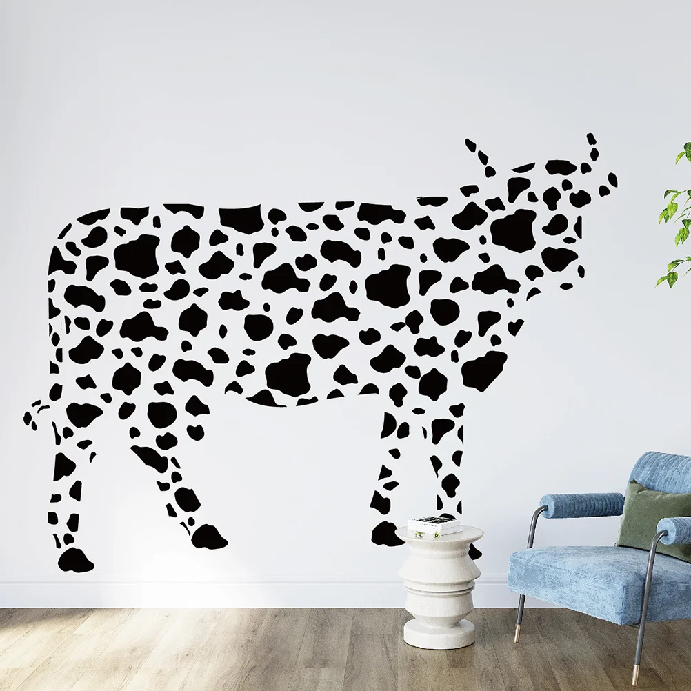 

Delicate Cow Print Wall Sticker Self-Adhesive Removable for Home Room Decor Easy to Apply Remove Cow Print Sticker