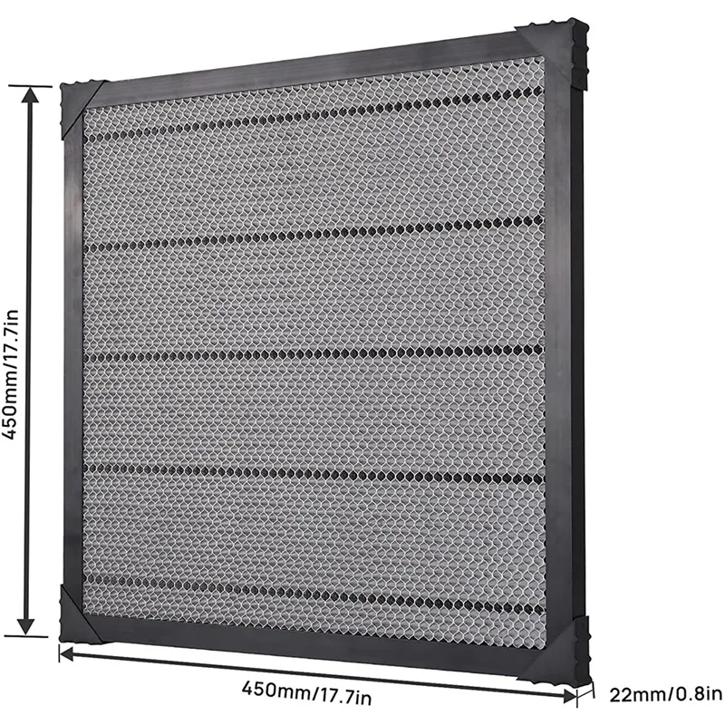 Mesa de trabajo de nido de abeja para grabador, máquina cortadora de CO2, Master 2, 2Pro, 2prot2, 17,7X17,7X0,8 pulgadas