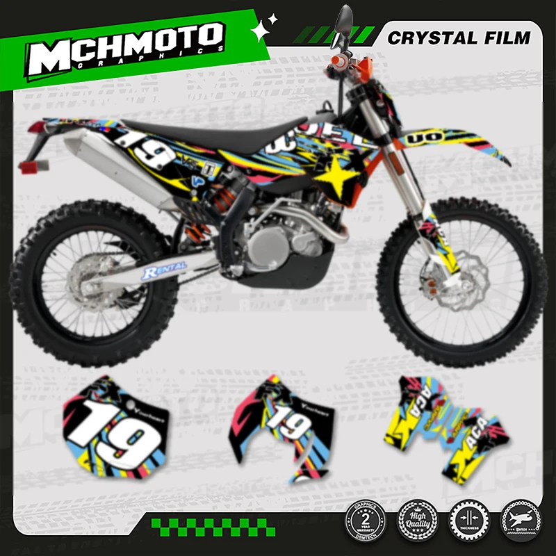 

MCHMFG для KTM SX SXF 2007 2008 2009 2010 EXC XCW 2008 2009 2010 2011, индивидуальная команда мотоцикла, графическая наклейка на фоновую наклейку