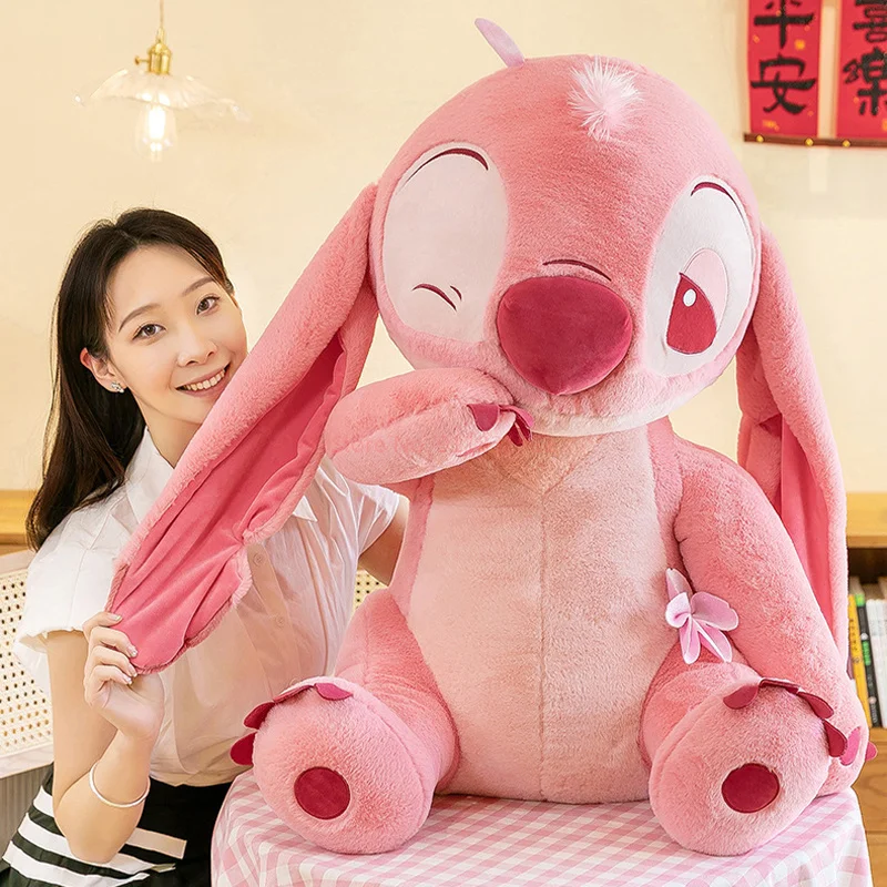 غرزة Kawaii ألعاب من نسيج مخملي دمية الكرتون أنيمي ليلو وستيتش الوردي ساكورا سلسلة غرفة ديكور مخدة ناعمة Plushies فتاة هدية #4