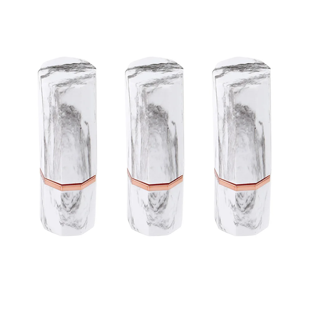 3 szt. Tuby na szminkę z efektem marmurkowym, mini, stylowe, kreatywne, do rozdzielnego pakowania, dla kobiet, do użytku w podróży.