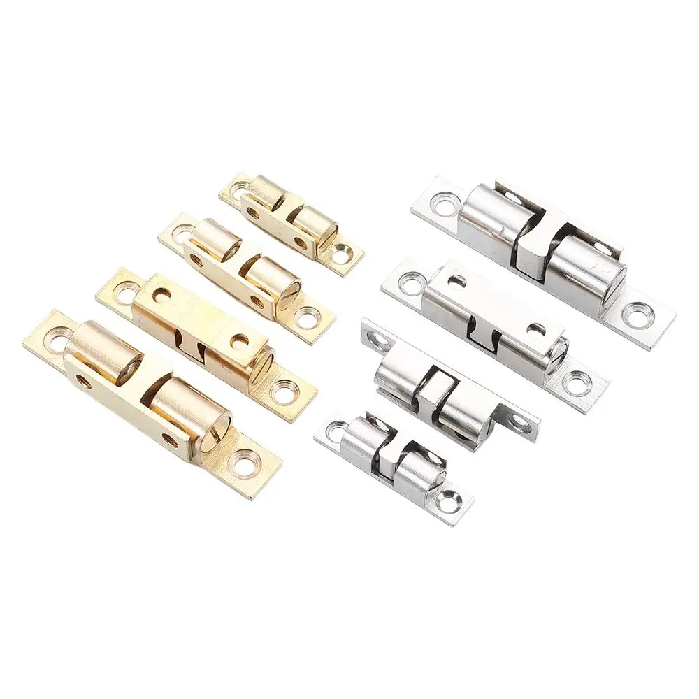 1 قطعة خزانة التوتر مزلاج حبة قفل النحاس النحاس مزدوجة الربيع الصلب الكرة الباب الوفير المثبط العازلة الأجهزة تركيبات الباب الصيد