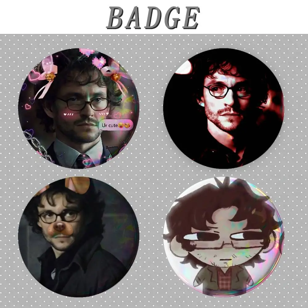 TV Show Role W-Will G-Graham Badges Fashion New Hip Hop Versatile Round Metal Badge Cartoon Pin Gift Wholesale
