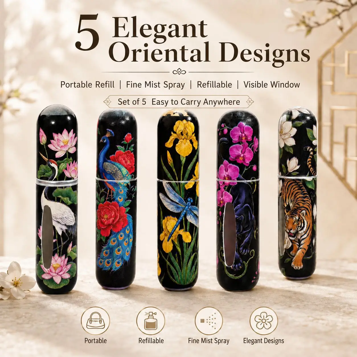 5 adet Çiçek ve Kuş Desenli Gi - Perfume Fragrance Direct incelemesi ve fiyatı