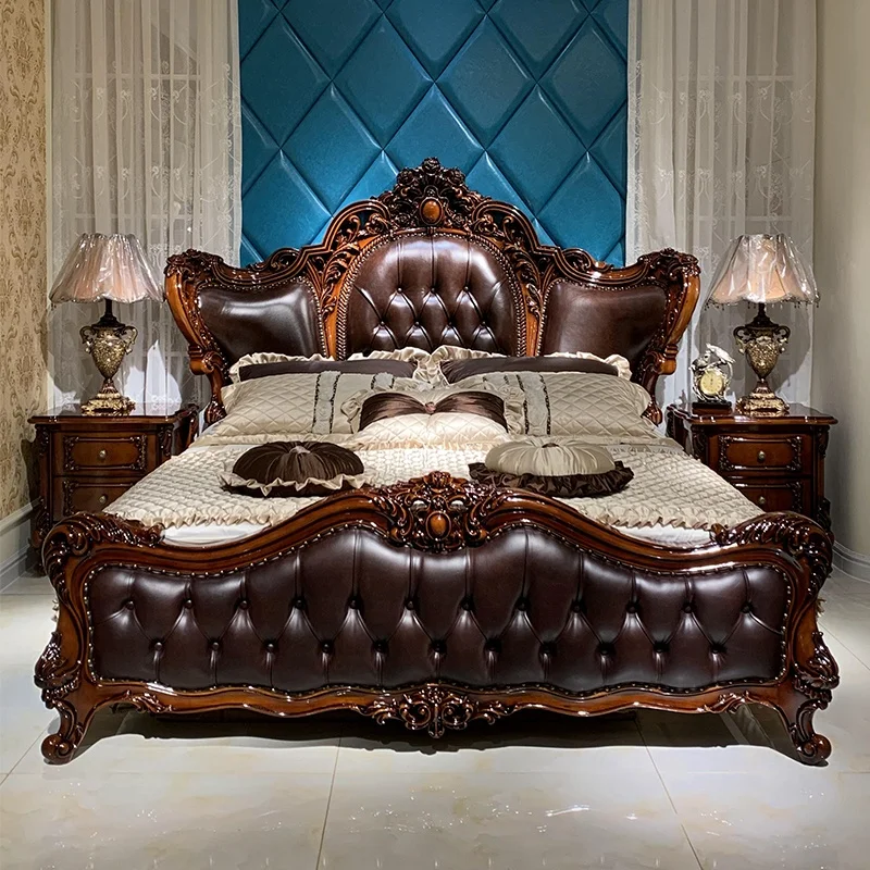 Noble Bedroom Furniture Set Luxury King Size Bed Modern Furniture Set , Modern Luxury Furniture Sets Worth Having