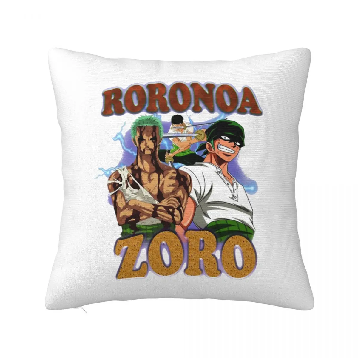 Roronoa Zoro Vintage Anime Pillowcase Polyester Cushion Cover Gift Pillow Case Cover Sofa Square 40*40cm