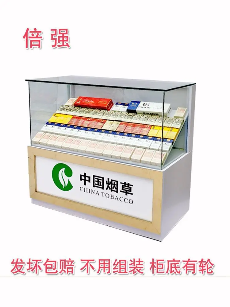 Custom Supermarket Glass Display Cabinet Counter Convenience Store Shelf Display Rack Toba
