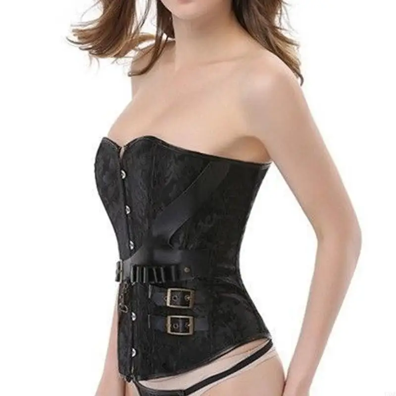 Y3ne Elegante Suarset Corset Franse Bustier Slimming Shaper Gordel Laceup Tanks Top Victoriaans kostuumkorting voor maskerades