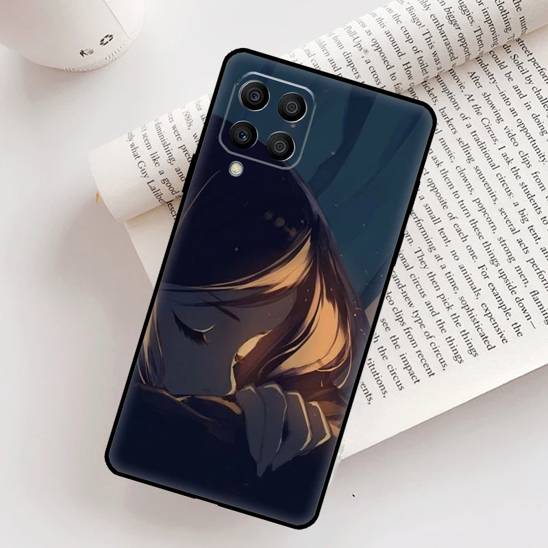 Triste Anime ragazza Custodia Per Samsung Galaxy M31 M11 M14 M34 M54 M12 M32 M52 M15 M13 M06 M16 M36 M56 M53 M35 M55
