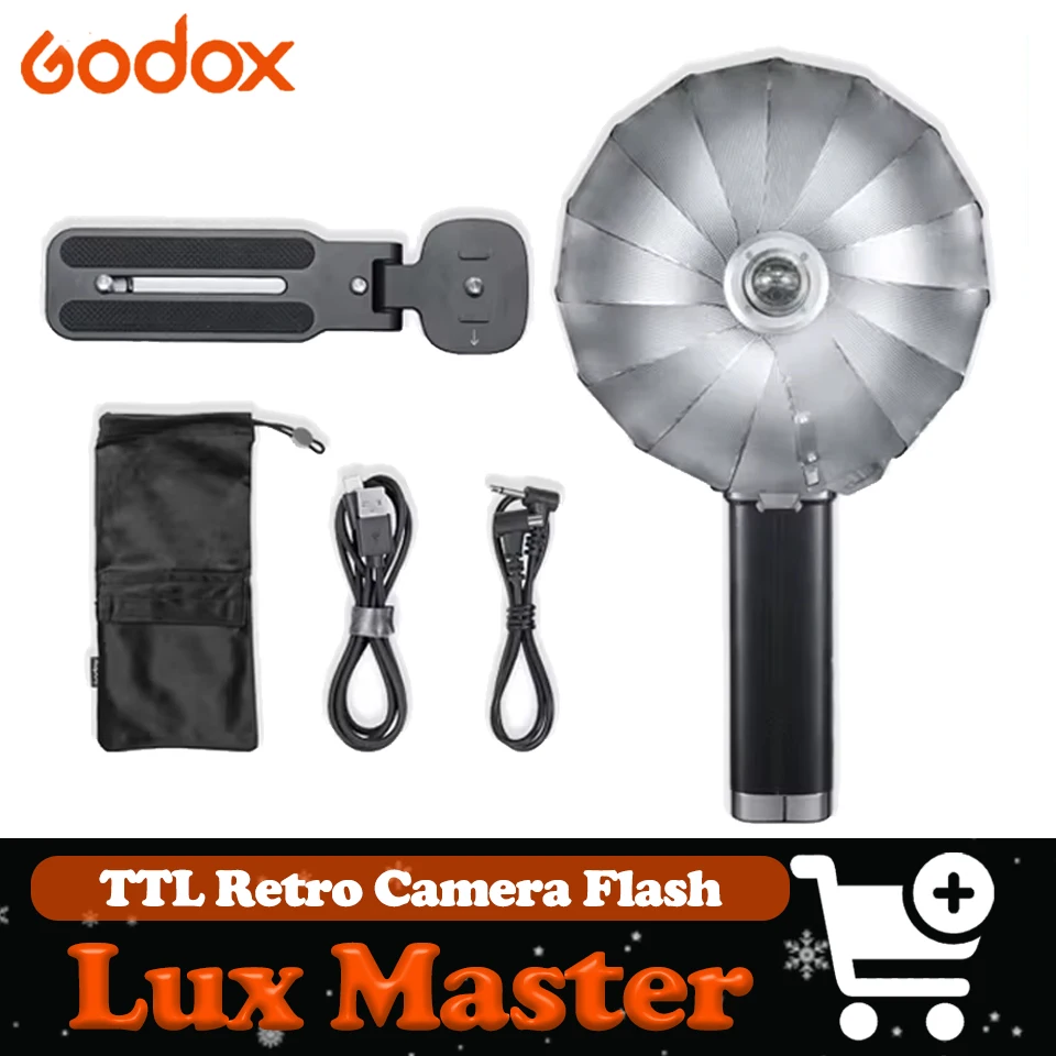 Godox Lux Master Retro Camera Flash Touch Screen Wireless TTL Flash Light Compatible with Canon Sony Nikon Fuji