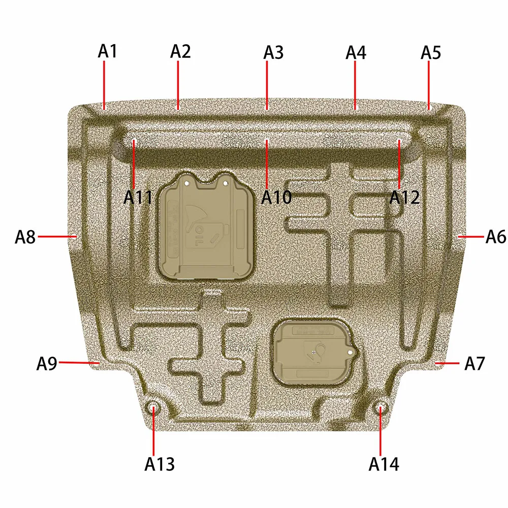 แผ่นกันโคลนใต้เครื่องยนต์สีดำคุณภาพสูงใหม่ สำหรับ CCAG CS75 PLUS 2025 1.5T