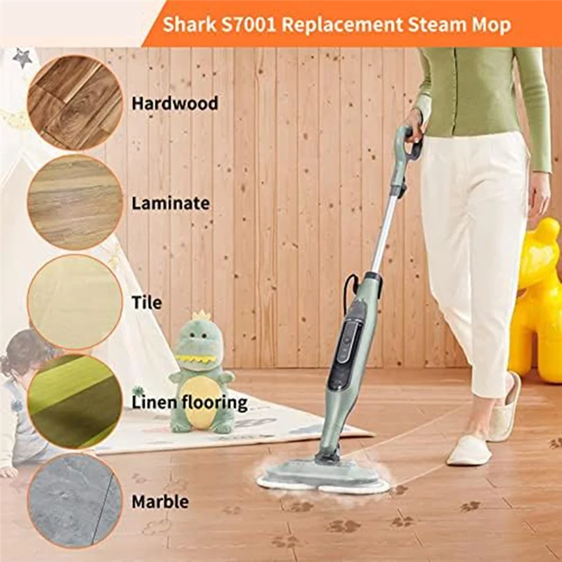 Langlebige Stoff-Mopp-Pads, Vakuum-Mopp für Shark S7000 S7000AMZ S7001 S7001TGT S7000 S7201 S7005 S7020 Steam Mop Pads