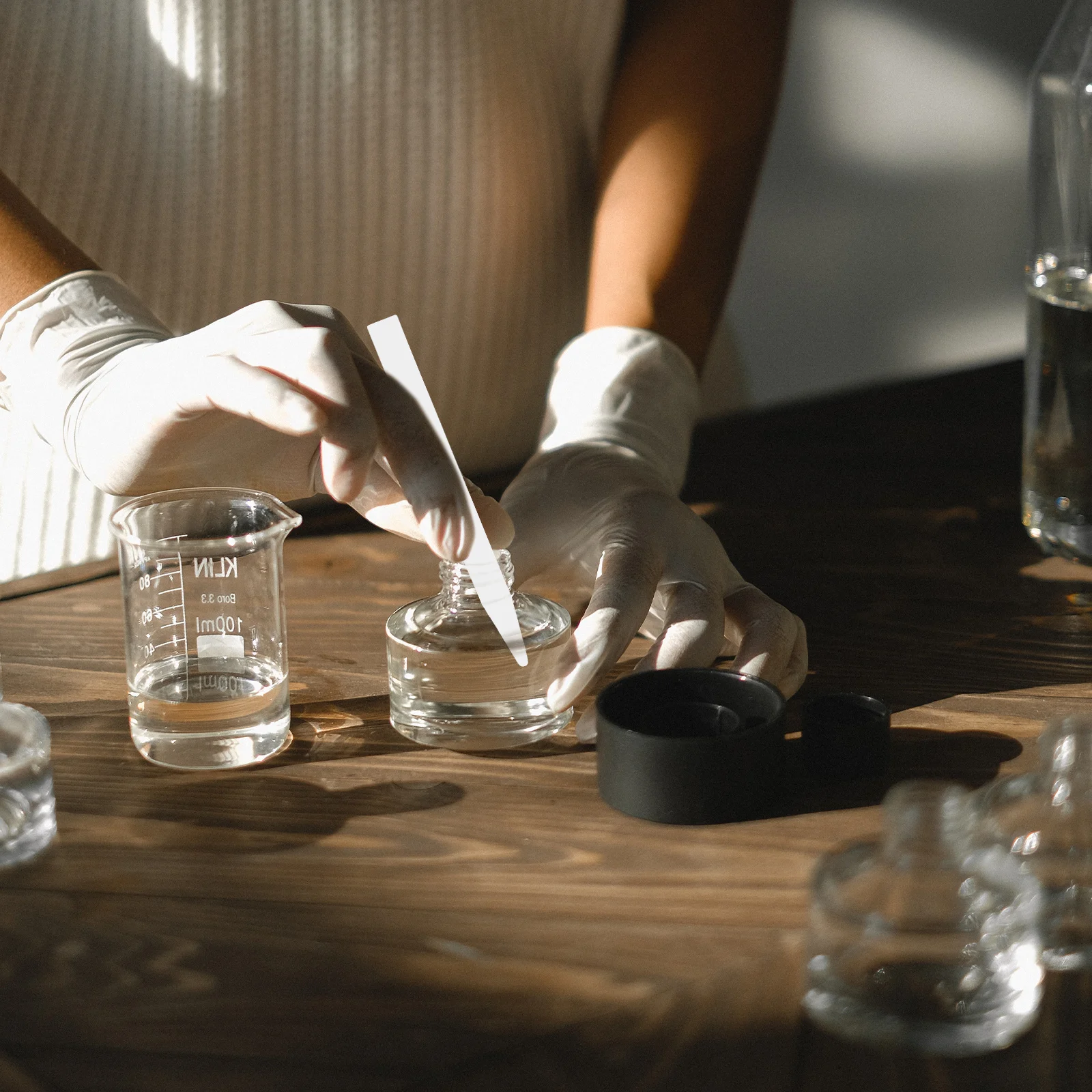 100 قطعة شرائط اختبار العطر للزيوت العطرية رائحة اختبار ورقة قطاع ماصة حبر الصويا المطبوعة ديكور المنزل