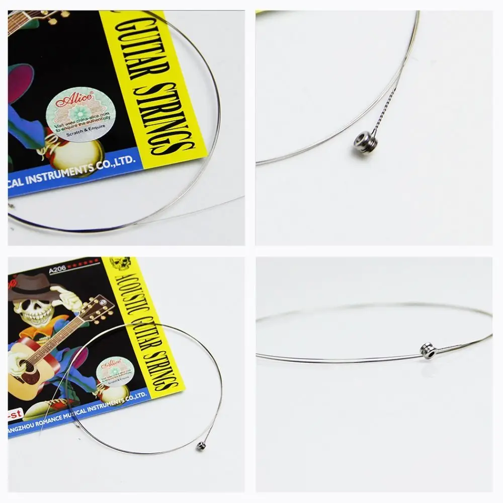 A206 Series Alice Guitar Strings 0.11inch 0.28mm Acoustic Guitar Strings Good Sound Long Life Guitar 6 Strings Guitarist