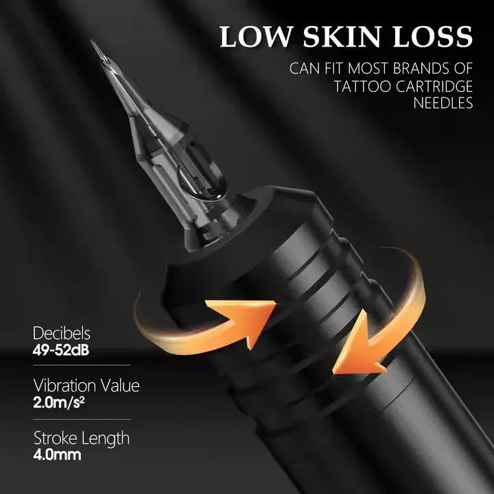 Ambition Flash Wireless Tattoo Pen, 4mm Stroke Brushless Rotary Tattoo Machine