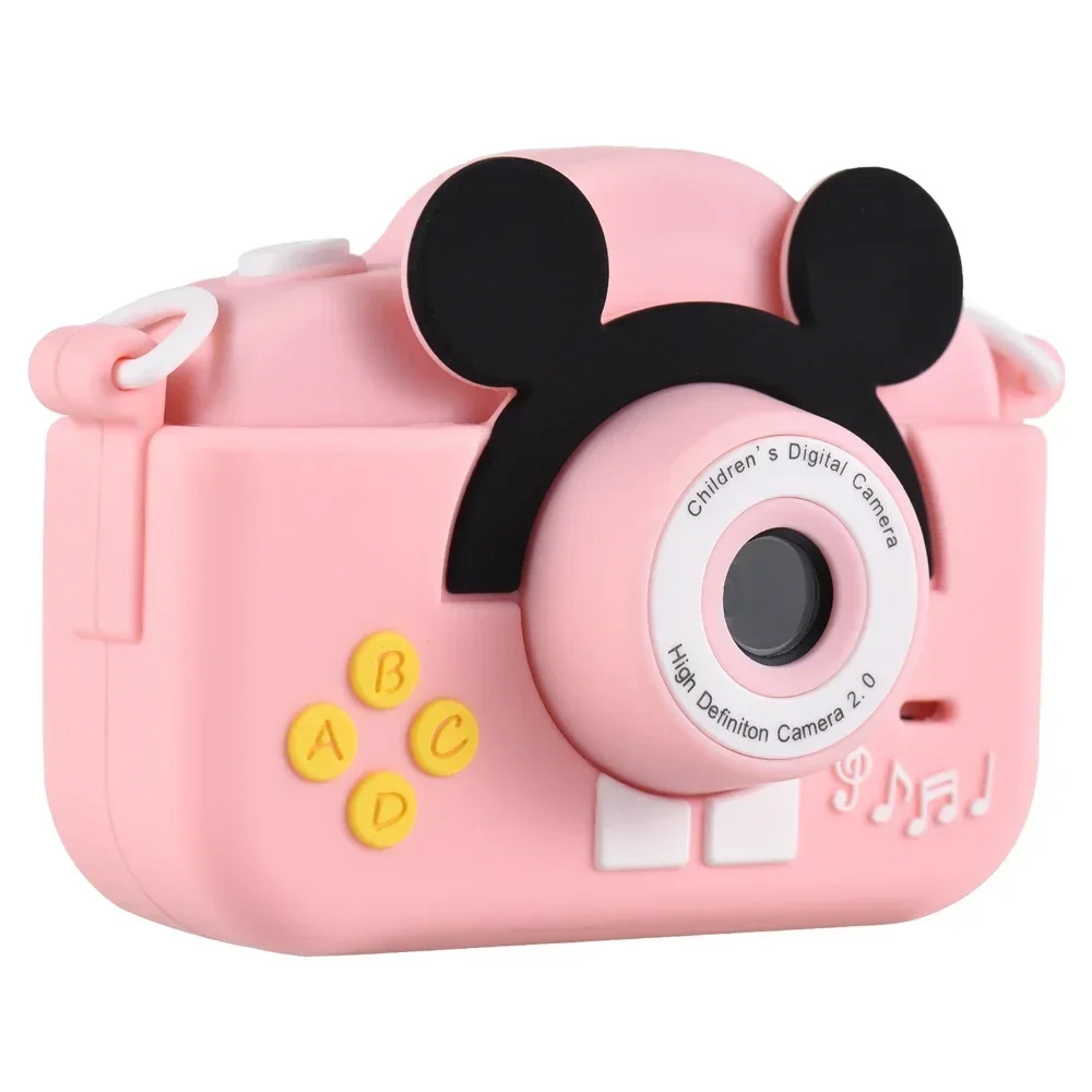 Kids Digital Camera 1080P Cartoon Children Cameras Dual Lens 2.0 Inch IPS Screen 4X Zoom Birthday Christmas Gift for Boys Girls