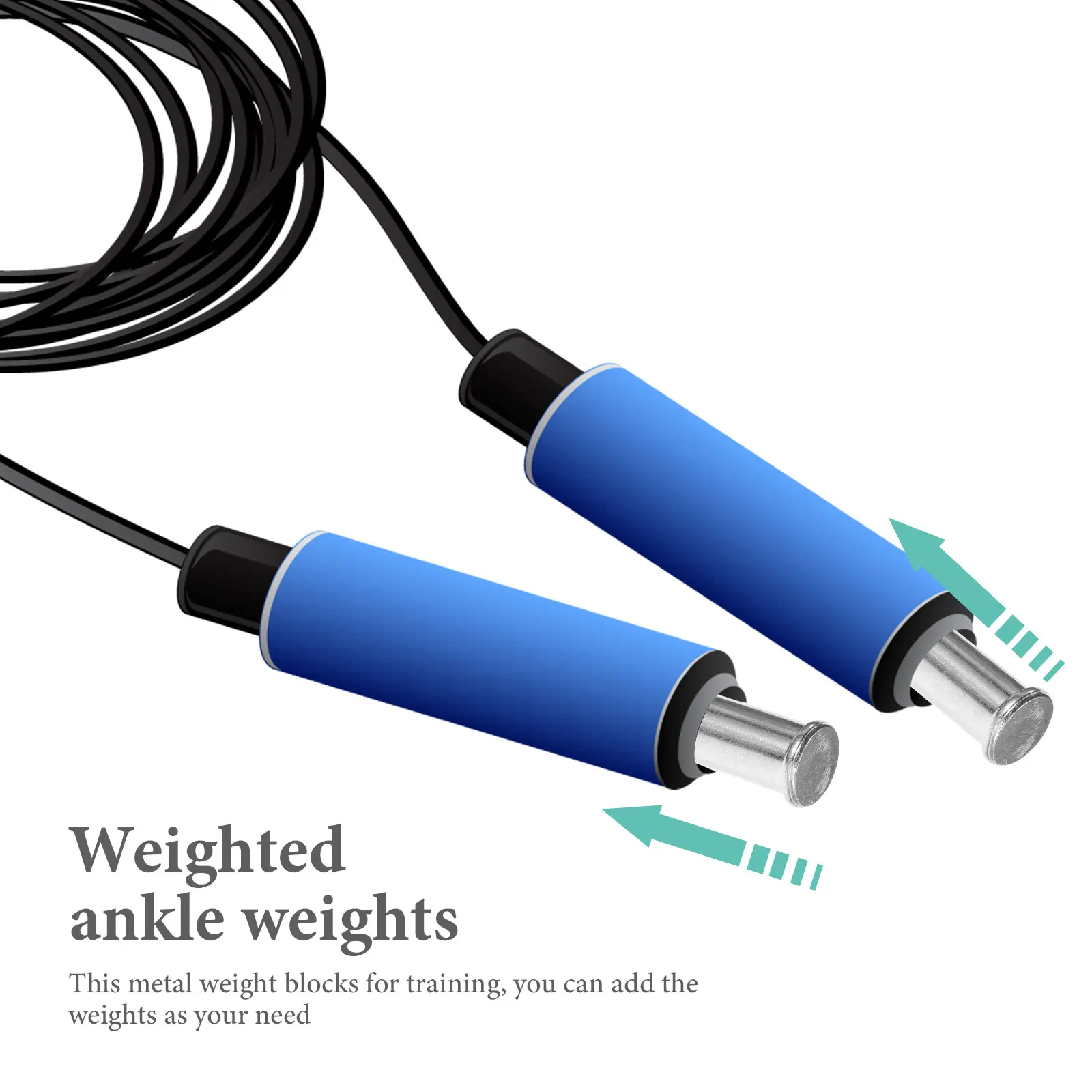 

4pcs Metal Weight Blocks Durable Detachable for Steel Wire Jump Ropes Adjustable Fitness Accessories Enhancement Training