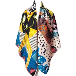 2023 Luxe Merk Sjaals Oversized Sjaal 51in Zijden Sjaal Vrouwen Wrap Stola Lady Bandana 'S Hijab Femme Cadeau