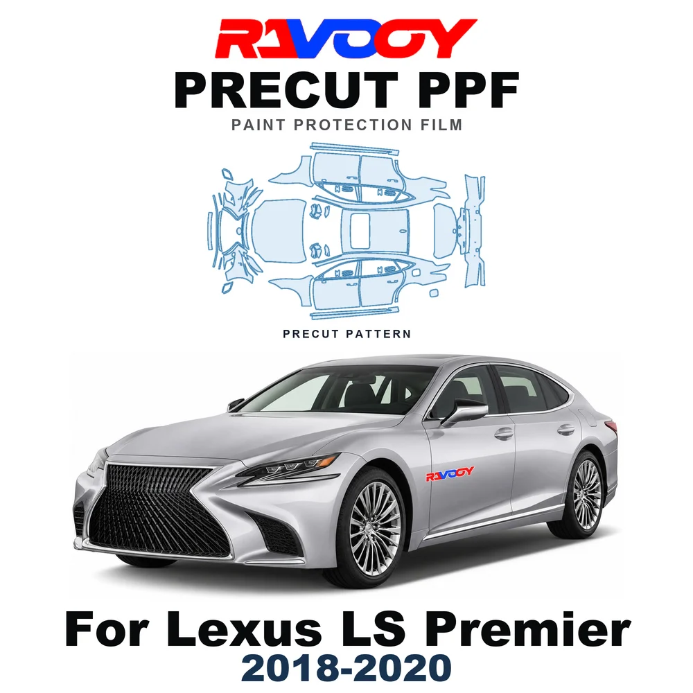 Precut PPF For Lexus LS Premier 2018-2020 8.5mil TPU Paint Protection Film Hood Bonnet Bumper Headlight Self-Healing Clear Kit