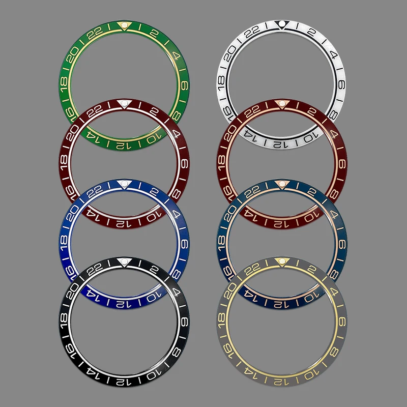 Anillo de inserción de bisel de cerámica inclinable de 38mm × 30,7mm compatible con SKX007 SKX009 SUB GMT caja de reloj NH35 NH36 movimiento reloj de hombre piezas de repuesto