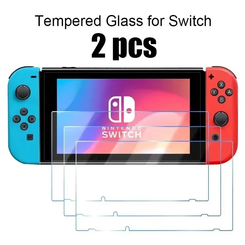 1-4 STUKS Gehard Glas voor Nintendo Switch OLED 3 Stuks Screen Protector Film voor Nintendo Switch Switch Lite Beschermend Glas