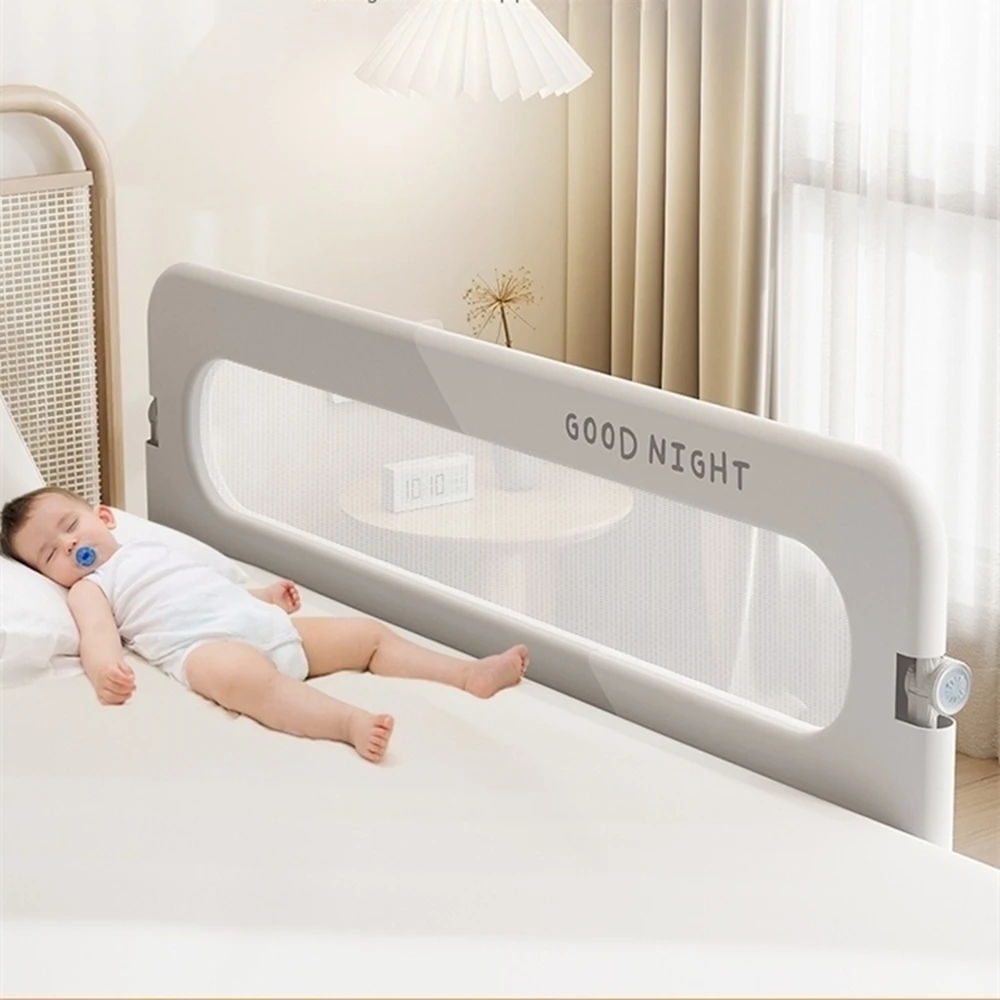 Foldable Protective Barrier Rail Anti-Fall Safety Infant Fence Baby Safety Bed Barrier Adjustable Bed Guardrail