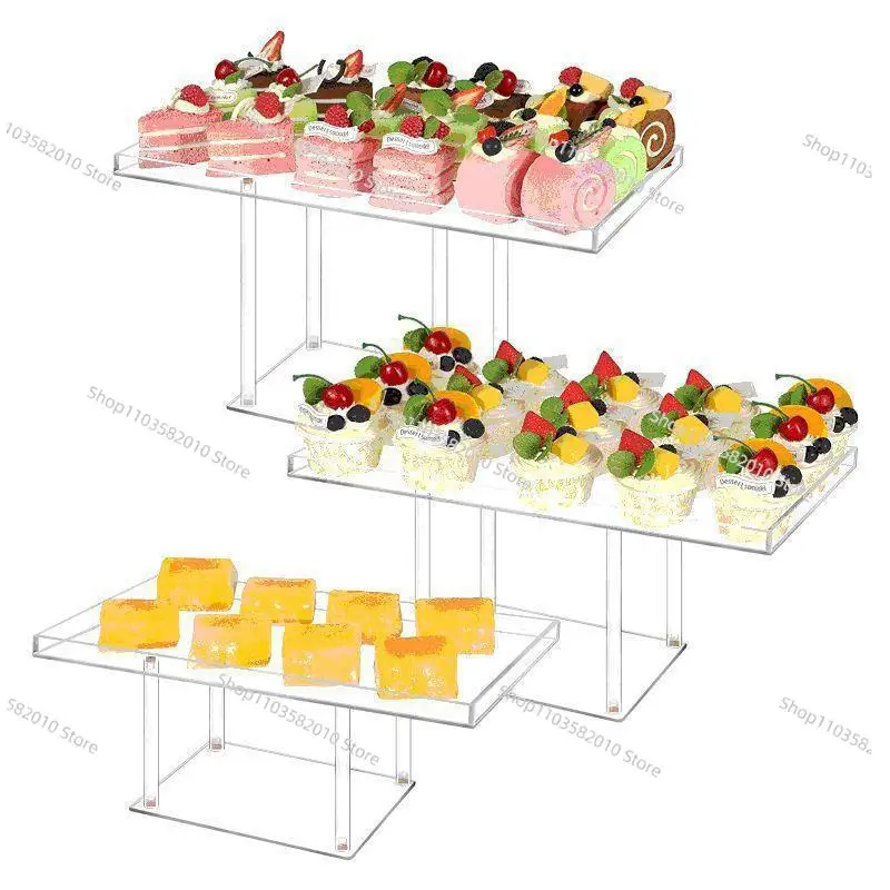 

Acrylic Cake Stand Display, Dessert Cupcake Pastry Candy Holder for Wedding Birthday Party