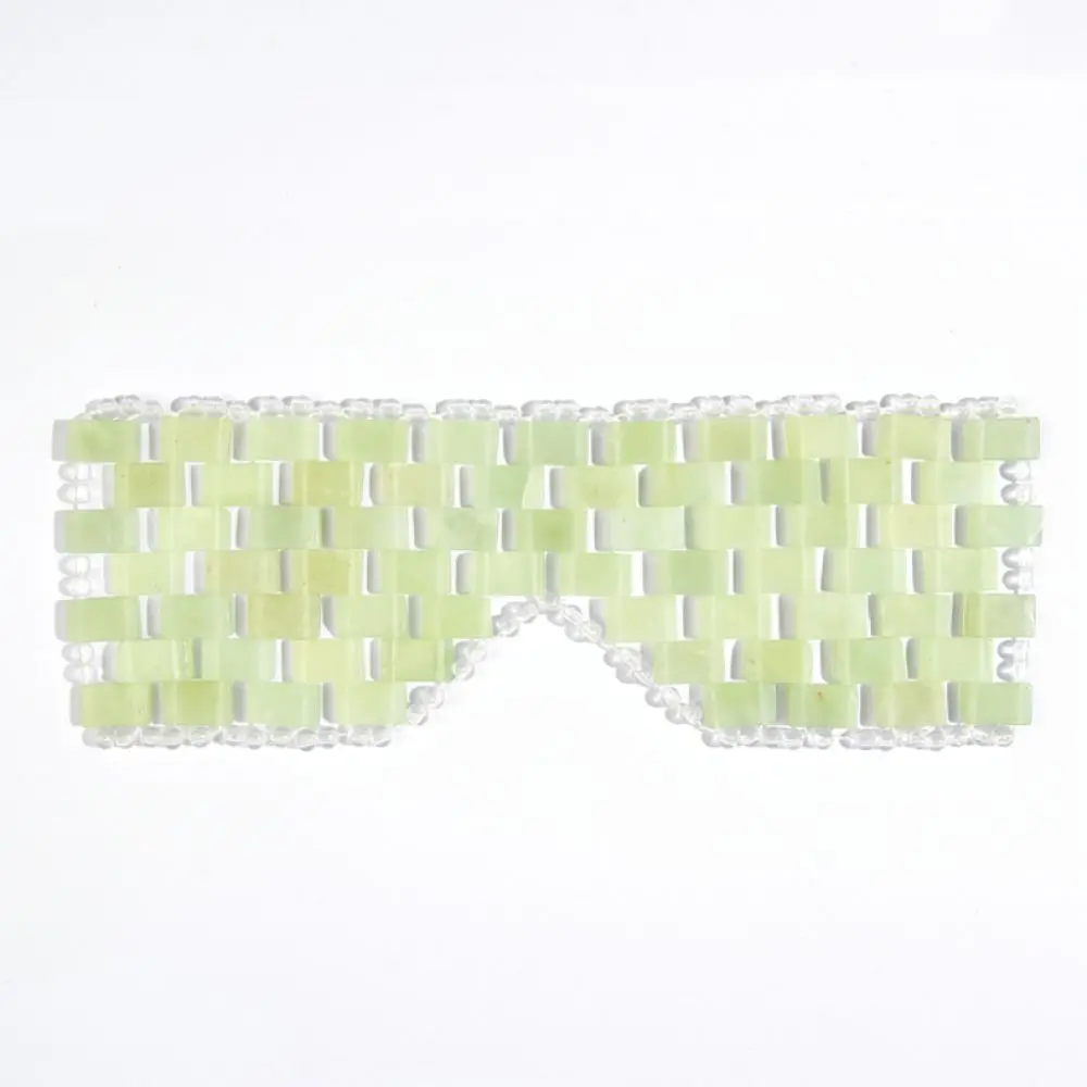 Xiu Jade Eye Mask Natural Handmade Stone Patch Cooling Refreshing Beauty Skin Care Tool Relaxing Sleeping Spa Health