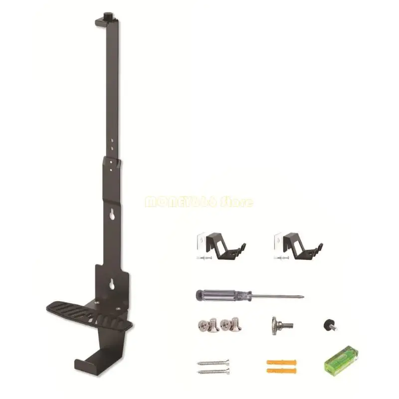حامل تخزين متعدد الوظائف F62C موفر للمساحة لقاعدة تثبيت على الحائط لوحدة التحكم في الألعاب النحيفة مع منظمات سماعات الرأس #5