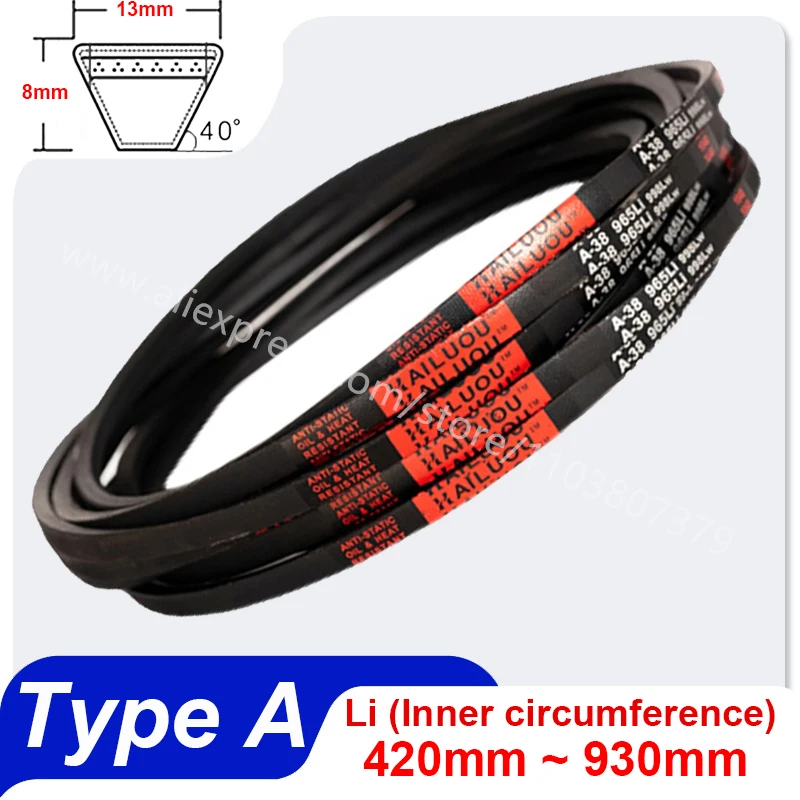 V Belt Type A Rubber Drive Conveyor Belts Transmission Strap Li 420 464 480 540 584 600 635 670 686 700 725 780 800 830 930mm