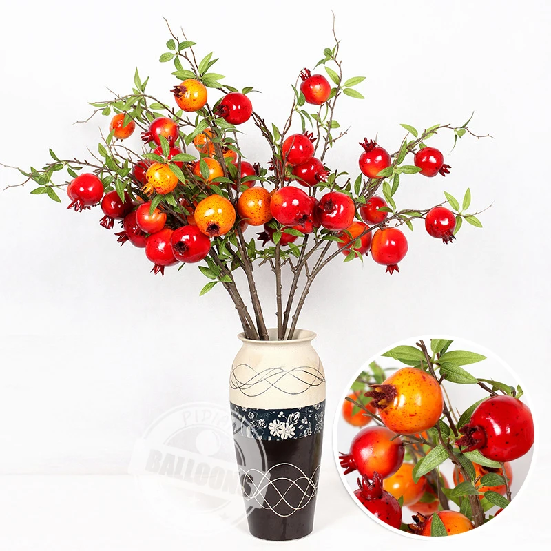 

1/2pcs Simulated Pomegranate Artificial Flower Home Decoration Bonsai Artificial Flower Photography Props Artificial Pomegranate