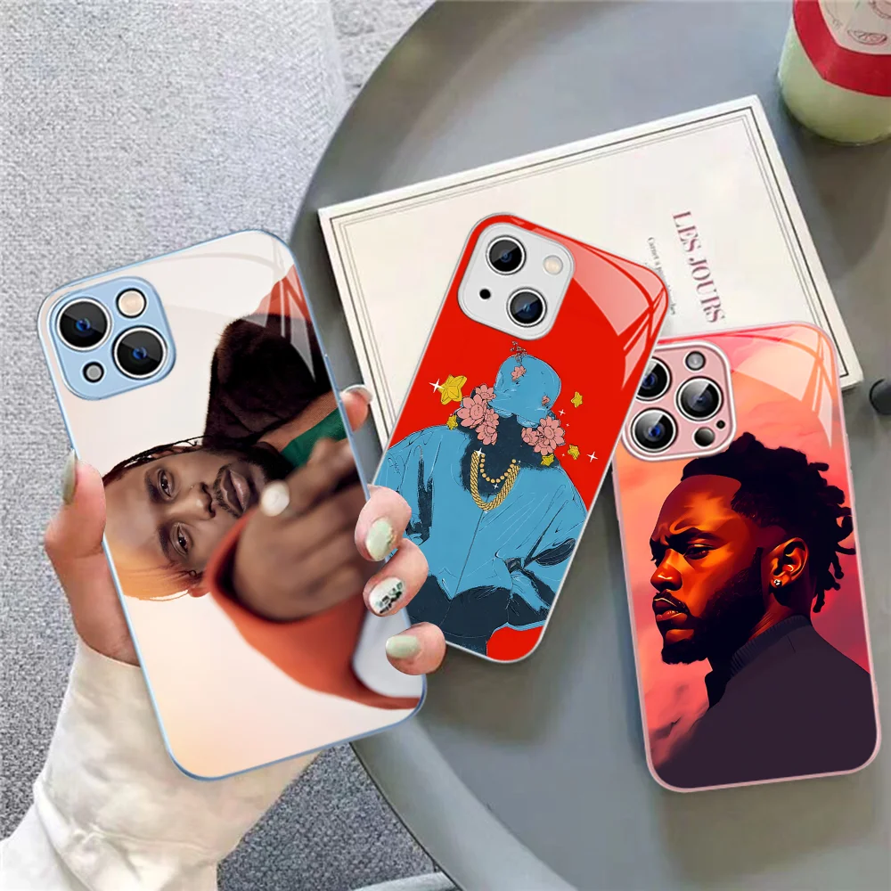 Rapper K-Kendrick L-Lamar Phone Case Tempered Glass For Iphone 14 13 12 11 Pro Mini XS MAX 14Plus X XS XR Fundas