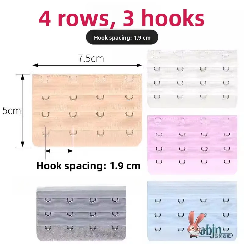 

Крючки и петли из нержавеющей стали для бюстгальтеров, 4 ряда, 3 крючка, удлиненные, для застежек нижнего белья, фурнитура для бюстгальтеров