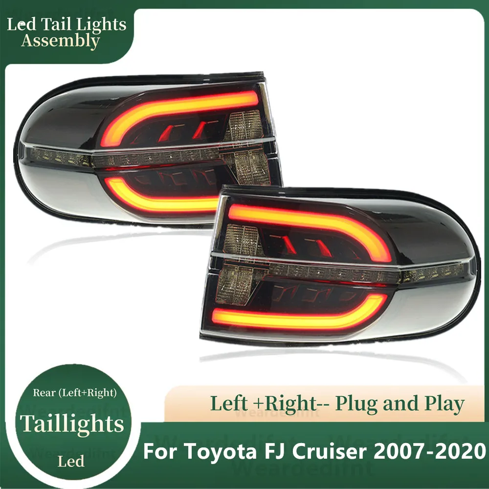 Tylne światła LED samochodowe do Toyota FJ Cruiser 2007-2020 tylna lampa światło hamulca do biegania z tylnym światłem do montażu dynamicznego