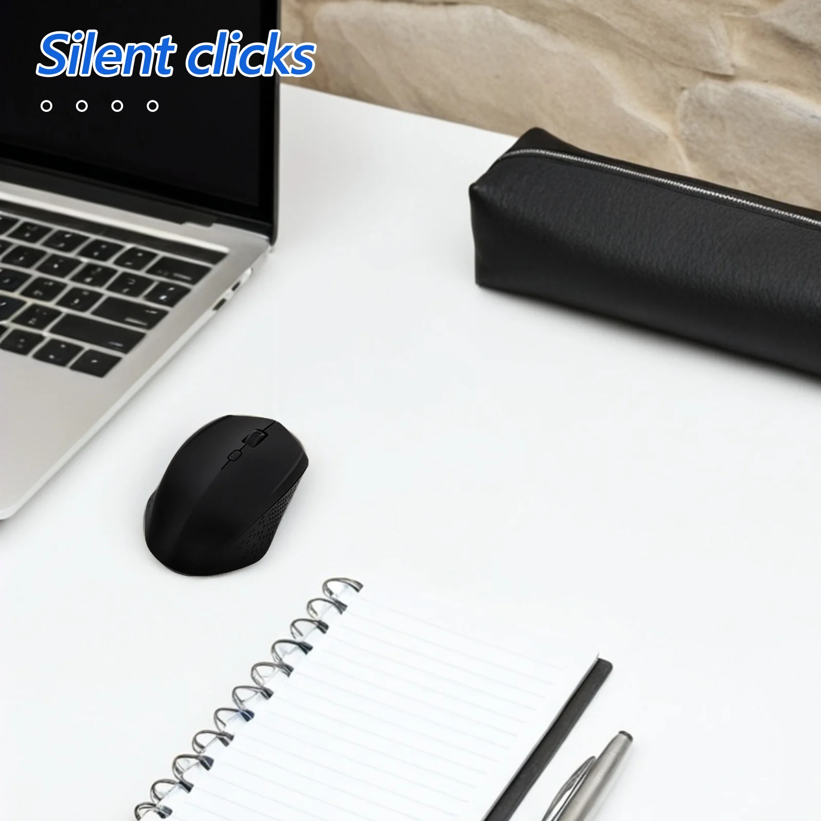 

Silent Wireless Mouse Rechargeable Laptop Mouse Portable Ergonomic Design Precise Control for Office Travel Gaming