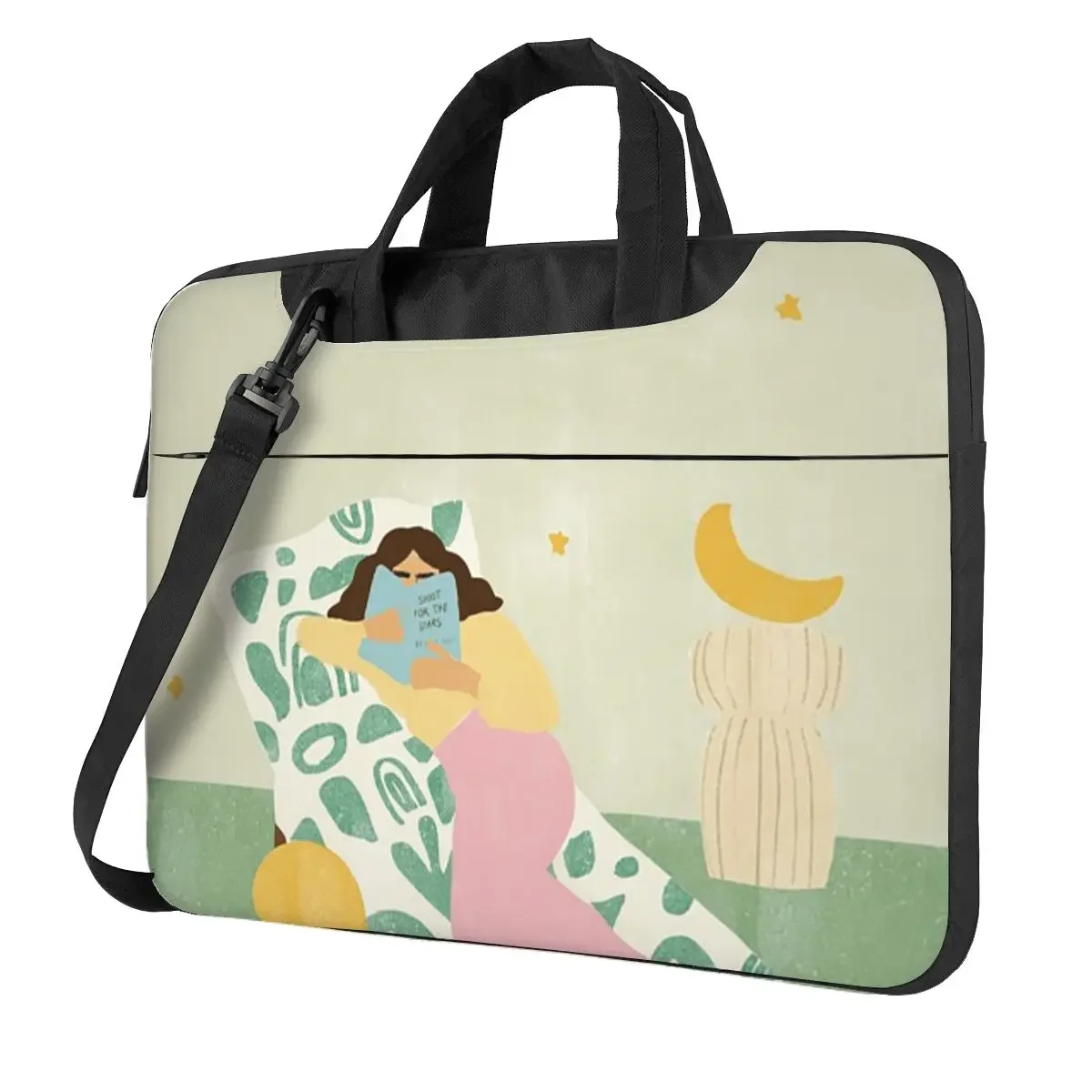 Shoot For The Stars Crossbody Laptop Bag Case Computer Bag Resistant Protective Notebook Pouch for Macbook Pro Lenovo