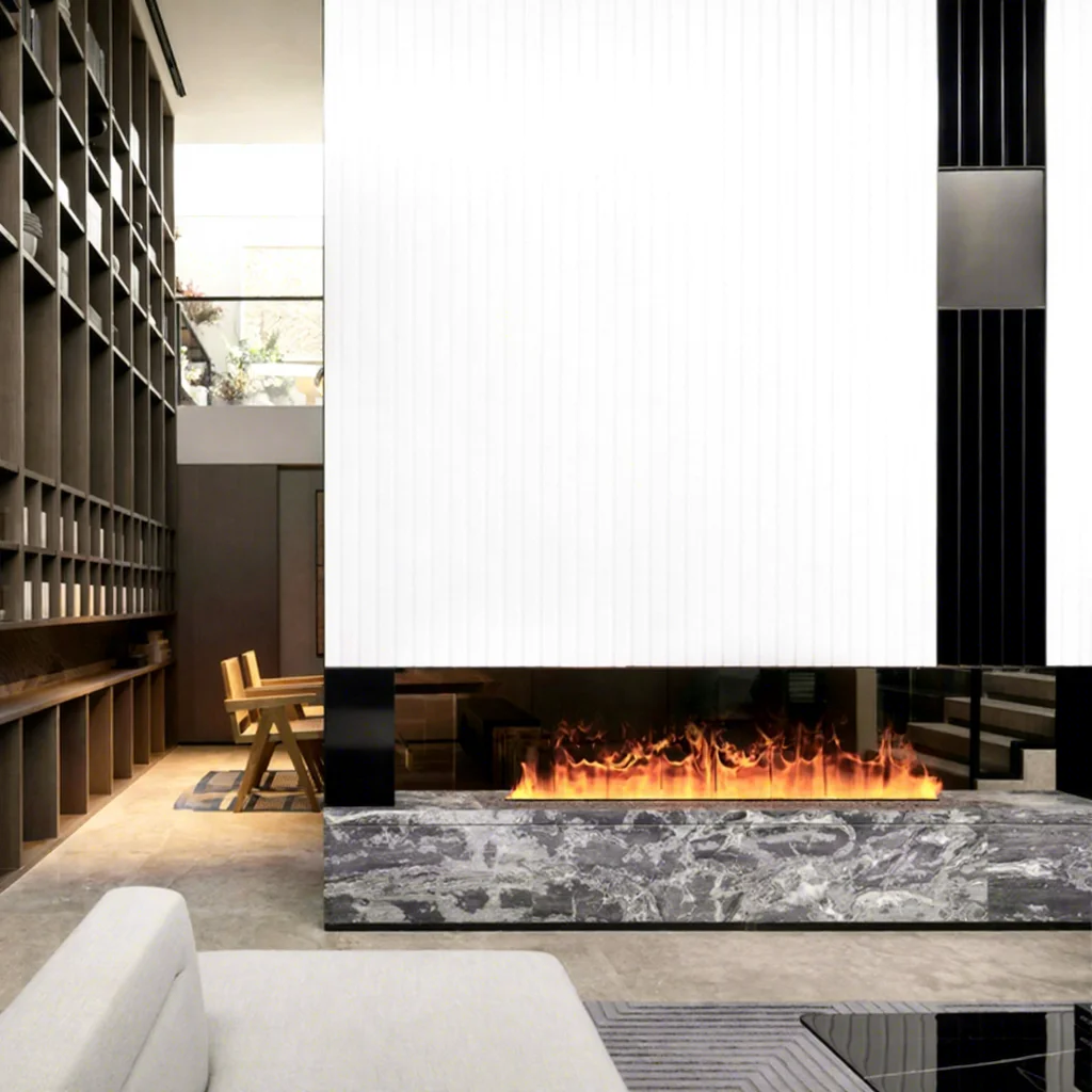 Wall Mounted 800mm 80cm Home Decor Smart 3d Atomizing Vapor Steam Water Mist Led Electric Fireplace With Remote Control