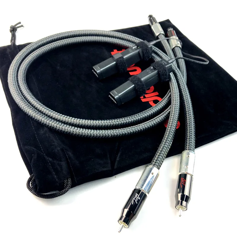 WEL Signature RCA PSS Surface Silver HiFi Audio RCA Interconnection Cable with Carbon Fiber 72V Battery