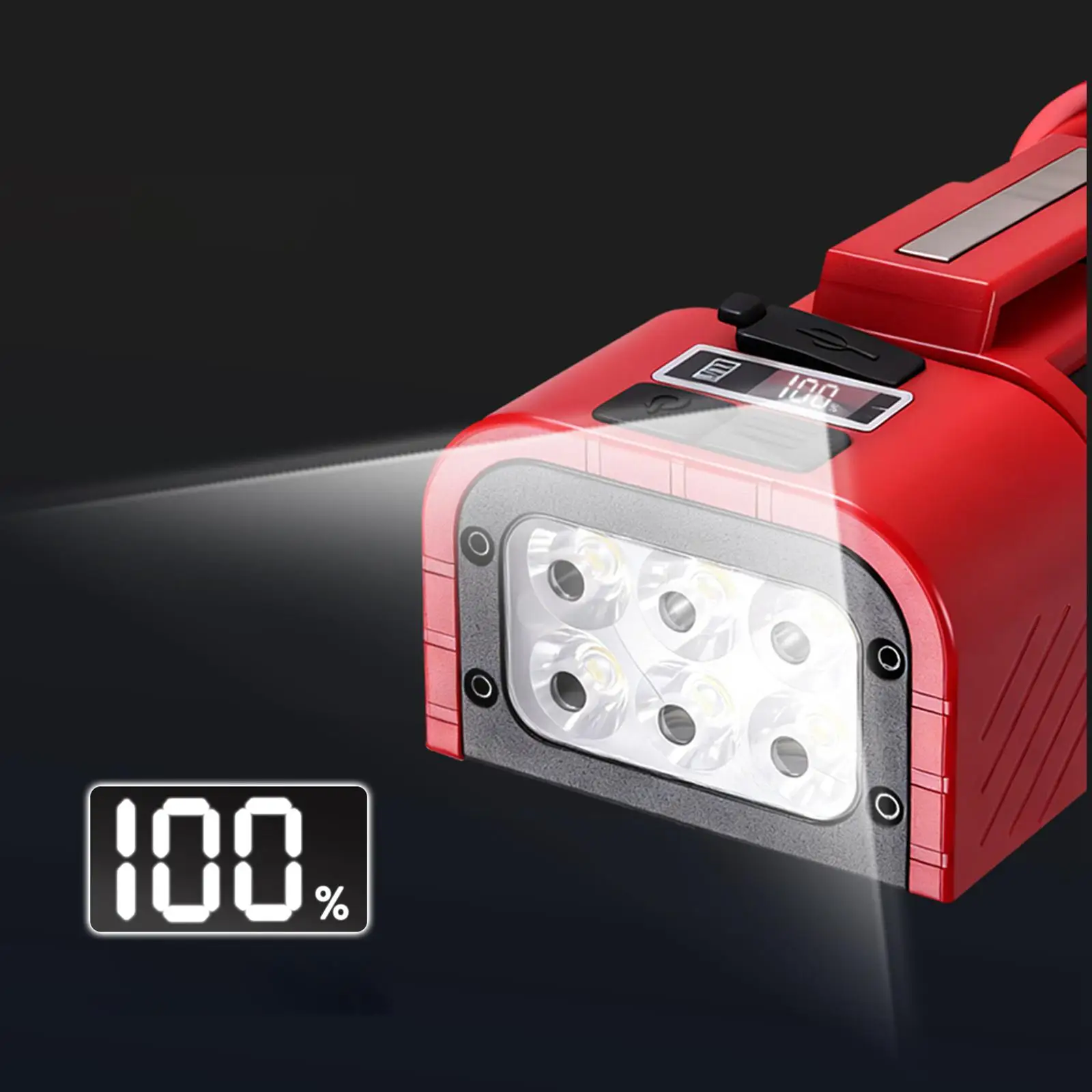 Rotating Magnetic LED Work Light Portable Rechargeable Handheld Flashlight Ultra Bright Mechanic Lamp for Garage