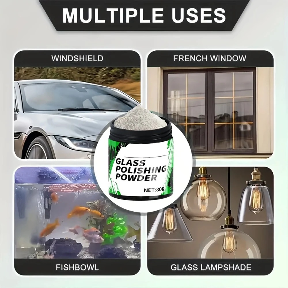 Proszek do polerowania szyb samochodowych - polerowanie szczegółowe, aby odbudować jasność i połysk szkła, zmniejsza niebezpieczeństwa jazdy |   Odpowiedni dla systemu Windows