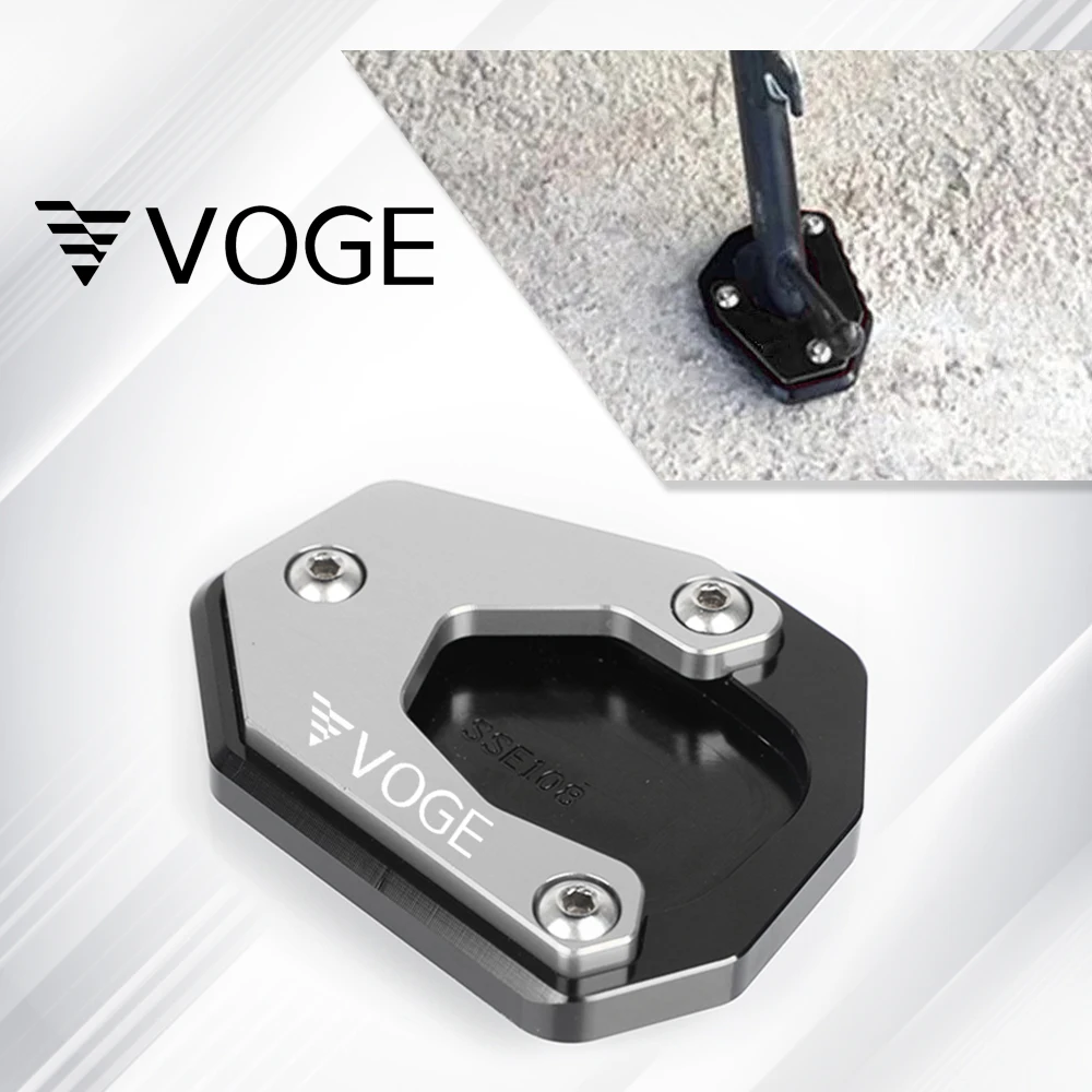 NEW Motorcycle Kickstand Side Stand Enlarger Extension Plate Pad For LONCIN VOGE 350 500 650 AC DS 650DS 500DS LX500R 350AC 500R