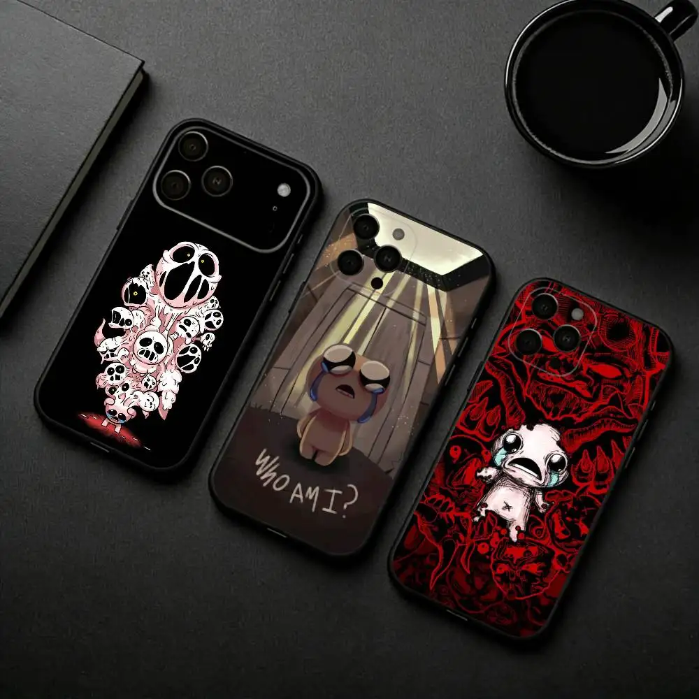 

T-The B-Binding Of I-Isaac-C Phone Case For iPhone 17pro,16,15,14,13,12,11 Plus,Pro Max,XS,Soft Silicone Black Cover