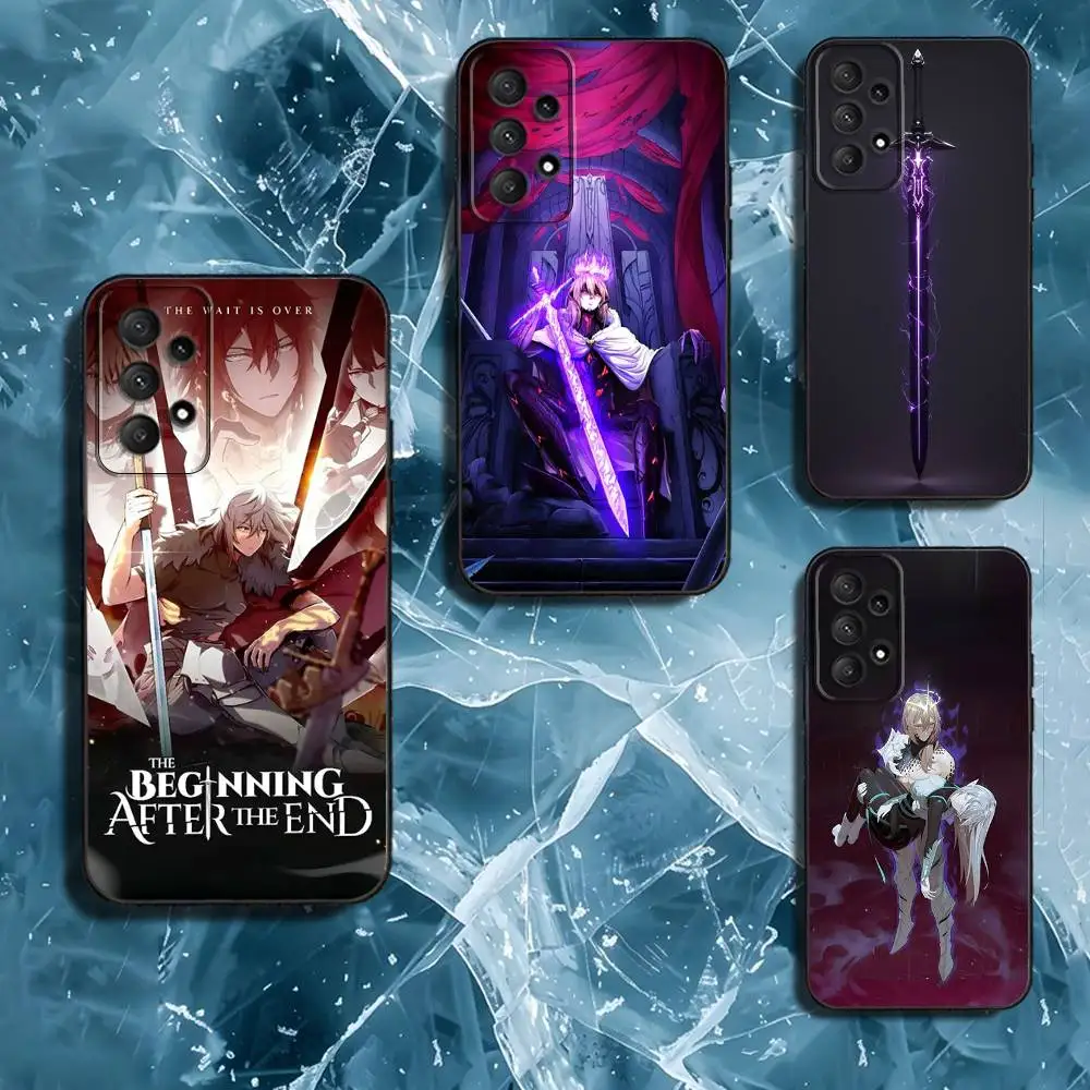 حافظة هاتف B- Beginning After E-End لهاتف Samsung Galaxy A13، A21s، A22، A31، A32، A52، A53، A71، A80، غلاف أسود ناعم