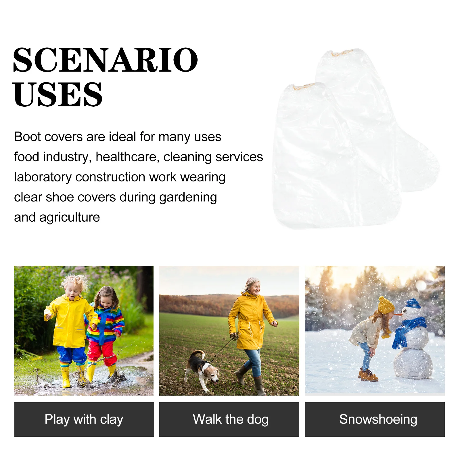 

50Pcs High Quality Waterproof Shoe Covers Reusable Non-Slip Rain Boot Covers for Outdoor Indoor Comfortable Fit Reliable